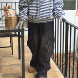 [MADE] Copter Vintage Washing Two-Way Banding Big Cargo Long Wide Denim Pants