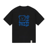 ドローイングフェイバリットシングショートスリーブT / Drawing FAVORITE THINGS Short Sleeve Tee_Black/Blue Logo