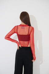 ネックメッシュボディスーツ/neck mesh bodysuit(9239)