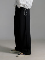 シルキーワイドバンディングスラックス/Silky wide banding slacks 2color