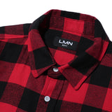 オーバーフィットフランネルシャツ/OVERFIT FLANNEL SHIRTS-RED+BLACK