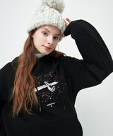 HAND PAINTING UNIVERSE HOODIE (BLACK) (4612193583222)
