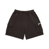[24SS] AE LOGO CARGO SHORT PANTS BROWN