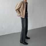 オールブラッシュバックスリットブーツカットデニム/MG608 All Brush Back Slit Bootcut Denim