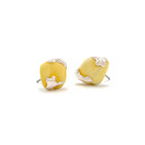 Holiday daily rhombus ceramic earring(YG) (6642400034934)