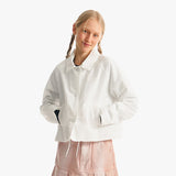 チェリーセミクロップウオウブンジャケット／CHERRY SEMI CROP WOVEN JACKET [WHITE]