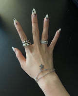 2チェーンレイヤードスターブレスレット / Two chain layered star bracelets