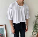 Perfect U Neck Short Sleeve T Shirt (4color) (6692793712758)