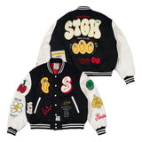 STGM OVERSIZED VARSITY JACKET GREEN / BLACK