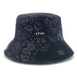 23 ペイズリーリバーシブルバケットハット / 23 PAISLEY REVERSIBLE BUCKET HAT BLACK / KHAKI