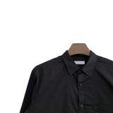Cuffed Sleeve Chest Pocket Shirt (6684152987766)