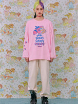 21SS Sleepy Teddy Long T-Shirt PINK (6552553259126)
