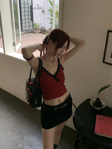 Reality V Lace Sleeveless Tee