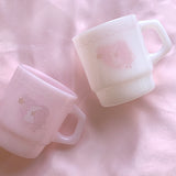 Cherry blossom  rabbit ♡ milk glass mug