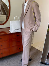 Autumn mute set up wide pants