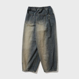 Vintage Washed Long Balloon Pants (Sand Blue)