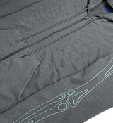 THE FOUNDATION zip-up hoodie(Khaki grey) (6636898091126)