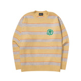ブークルポイントストライプニット / BOUCLE POINT STRIPE KNIT - YELLOW