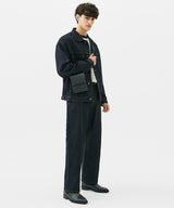 WASHING STITCH DENIM JACKET (BLACK) (6585252053110)
