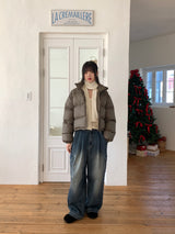 [Wool 20] Baffe Bubble Deep Unneck Knit Scarf Set