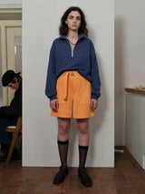 CORDUROY BELT SHORTS TANGERINE (6594013462646)
