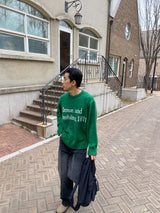 レタリングラウンドニット / Lettering round knit 5color
