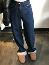 ワイドフィットデニムパンツ / WIDE FIT DARK BLUE DENIM PANTS [17789]