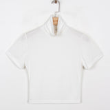 Chewy Crop Mock Tee - t
