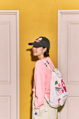 KIRSH X MISAKI KAWAI GRAPHIC BACKPACK [WHITE]