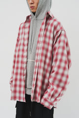 スプレーチェックオーバーサイズシャツ (3color)