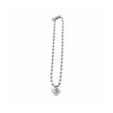 ハートネックレス / Heart&Square surgical necklace (handmade) (4624883581046)