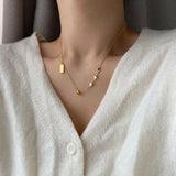 ボールシンプルハート2WAYハンドメイドネックレス / shii Ball Simple Heart Two Way Handmade Necklace