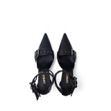 Buckle Point Stiletto Heel(Black)