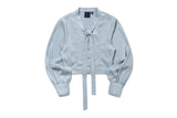 BELL SLEEVE TIE BLOUSE