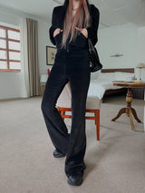 ベルベット ブーツカット トレーニングパンツ / Velvet Boot Cut Training Pants (4color)