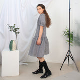 Bonita flower check dress (6657246920822)