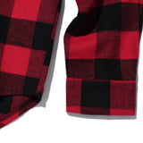 オーバーフィットフランネルシャツ/OVERFIT FLANNEL SHIRTS-RED+BLACK