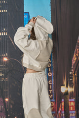 ラインクロップフーディー / LINE CROP HOODIE (IVORY)