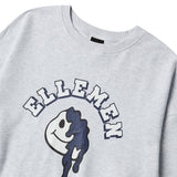 アーチプリンティングスウェット/ARCH PRINTING SWEAT SHIRT-WHITE MELANGE