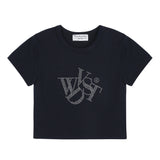 ロゴホットフィックスクロップTシャツ /Logo hotfix crop t-shirt