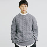 チェーンセーター/FTTS CHAIN CABLE SWEATER GREY