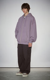  BLUR HEART LOOSE HOODIE ZIP UP_INDI PINK