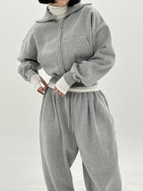 ビッグカーラブラッシジップアップ / Big Kara brushed zip-up (3color)
