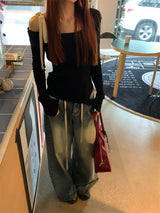 アンフッティドオフボウリブドニットTシャツ