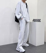 プリーツウォッシングトレーニングサイドスリットパンツ/[Unisex] Pleated washing training side slit pants (6 colors)