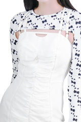 WHITE SHOULDER STRAP MINI DRESS (6624145473654)