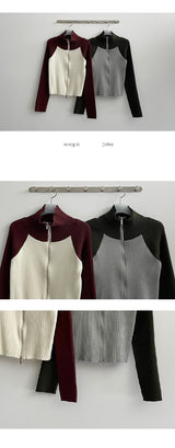 ハイブハイネック2wayリブジップアップ / Hive High-Neck to Way Ribs Zip-Up