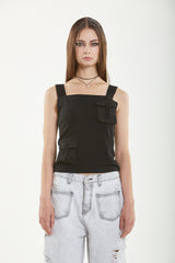 ベルトスリーブレストップ / BELT SLEEVELESS TOP