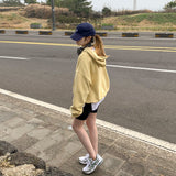 [BELLIDE MADE] Loose fit point embroidered hoodie