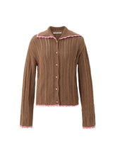 Scotch sailor knit cardigan - Cocoa mocha (6699408326774)